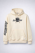 Cream LONE WOLF embroidered Hoodie
