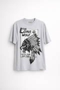 Grey LONE WOLF Graphic T-Shirt