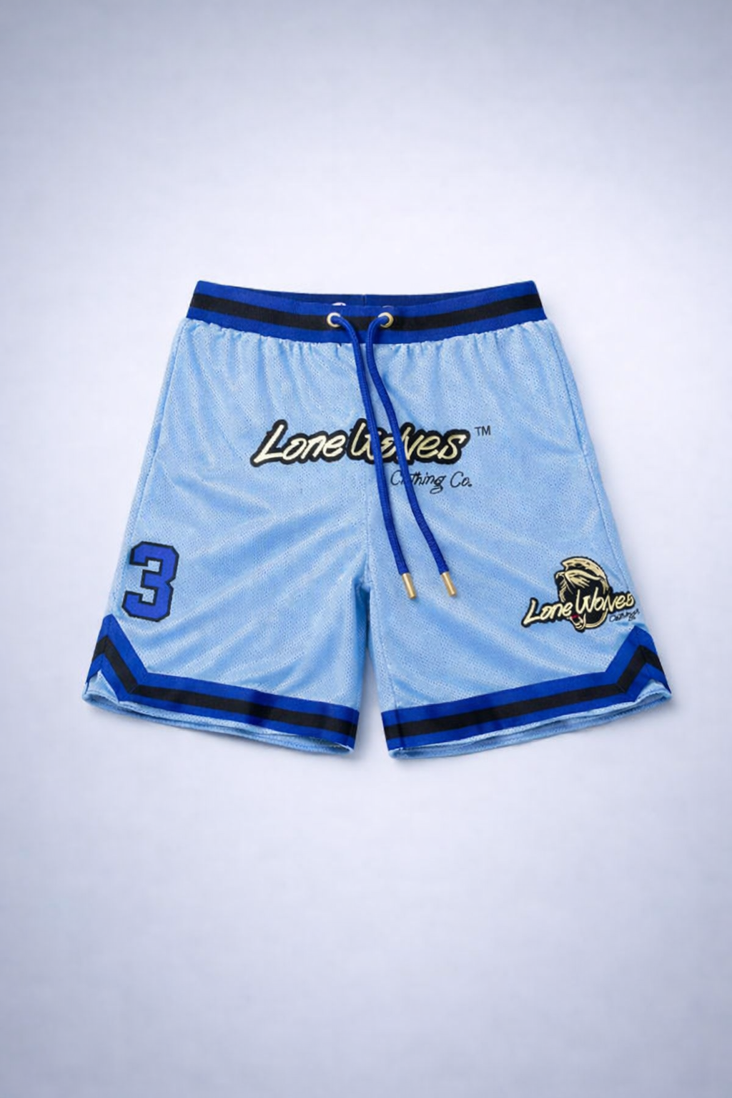 Caroline Blue LONE WOLF premium Shorts
