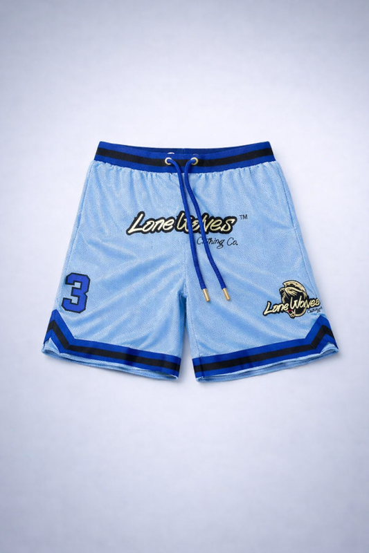 Caroline Blue LONE WOLF premium Shorts
