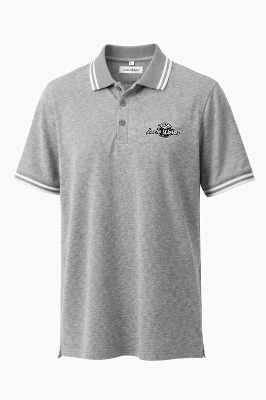 Grey LONE WOLF Polo Shirt